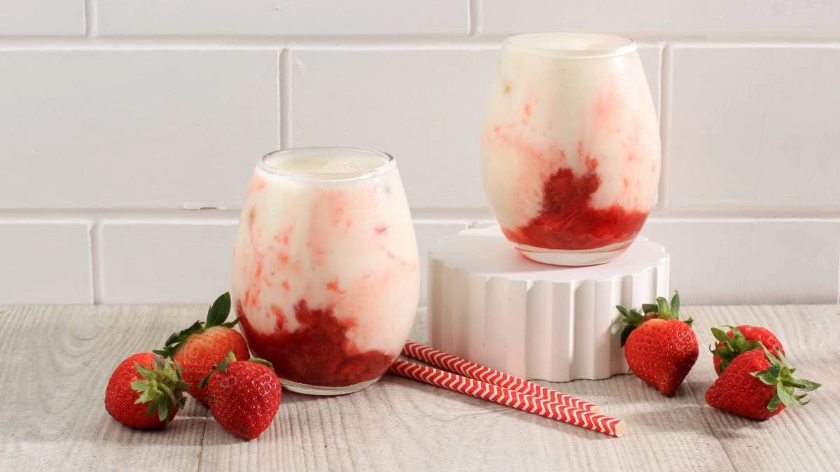 lait fraises maison coréen